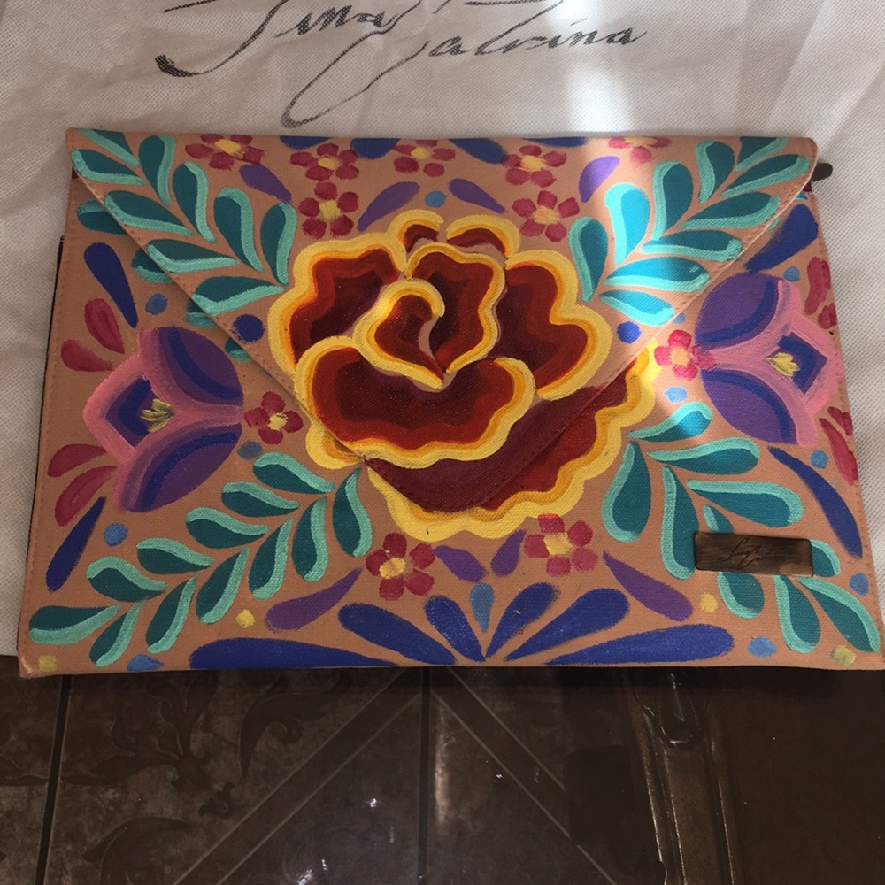Beautiful hand paint and genuine leather purse